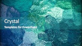  Presentation with magnify glass - Audience pleasing theme consisting of glass abstract background backdrop and a teal colored foreground