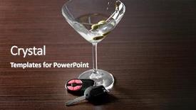  Presentation with alcoholic beverage - Slides featuring don't drink and drive background and a  colored foreground