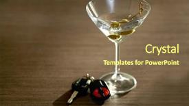  Presentation with alcoholic beverage - PPT layouts with don't drink and drive background and a  colored foreground