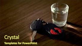  Presentation with alcoholic beverage - Audience pleasing theme consisting of don't drink and drive backdrop and a wine colored foreground