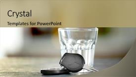  Presentation with alcoholic beverage - PPT theme with don't drink and drive background and a coral colored foreground