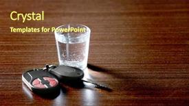  Presentation with alcoholic beverage - Presentation design consisting of don't drink and drive background and a  colored foreground