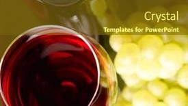  Presentation with bottle red wine - Presentation having glass-and-bottle-of-red background and a  colored foreground