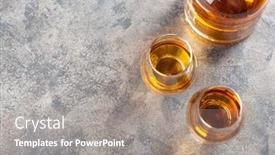  Presentation with whisky bottle - Cool new slide deck with glass-and-bottle-of-whisky backdrop and a gray colored foreground