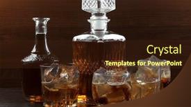  Presentation with whiskey - PPT layouts enhanced with glass-and-bottle-whiskey background and a wine colored foreground