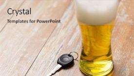  Presentation with alcohol abuse - Presentation theme with glass and car key background and a lemonade colored foreground