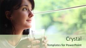  Presentation with train - Audience pleasing theme consisting of glass and looks in train backdrop and a soft green colored foreground