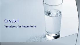  Presentation with mineral resources - Presentation featuring glass and some mineral water background and a sky blue colored foreground