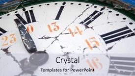  Presentation with broken glass - Slide set with glass and with roman numeral background and a lemonade colored foreground