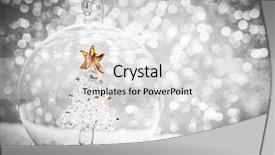  Presentation with crystal ball - PPT theme having glass ball with crystal tree background and a light gray colored foreground
