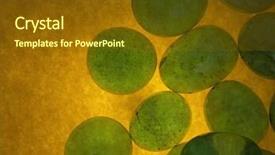  Presentation with abstract green smoke - Beautiful PPT theme featuring glass bead - abstract in green backdrop and a  colored foreground