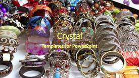 Presentation with jewelry - Slides having glass beads - bracelets jewelry showcase shop bargain background and a tawny brown colored foreground