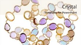  Presentation with fashion - Colorful PPT layouts enhanced with glass beads - fashion necklace isolated on white backdrop and a lemonade colored foreground