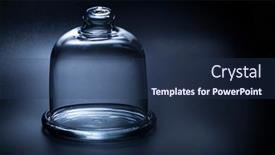  Presentation with glass - PPT layouts with glass-bell-jar-isolated background and a ocean colored foreground