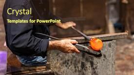  Presentation with workshop - PPT layouts having glass-blower-at-work background and a tawny brown colored foreground