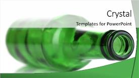  Presentation with bottle - Presentation enhanced with bottleneck - glass bottle isolated on white background and a white colored foreground