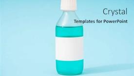  Presentation with biomedical - Slide deck enhanced with glass-bottle-with-chemicals background and a arctic colored foreground