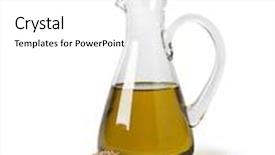  Presentation with oil seeds - PPT theme with glass bottle with mustard oil and a heap of seeds on white background background and a white colored foreground