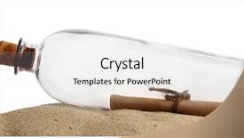  Presentation with white sand - Beautiful slides featuring glass bottle with note inside backdrop and a white colored foreground