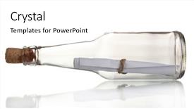  Presentation with bottle - Audience pleasing slide deck consisting of glass bottle with note inside backdrop and a white colored foreground