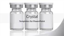  Presentation with bottle - Presentation design with glass bottles for medicines background and a light gray colored foreground