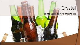  Presentation with beer bottle - Audience pleasing slide deck consisting of glass bottles of beer backdrop and a lemonade colored foreground