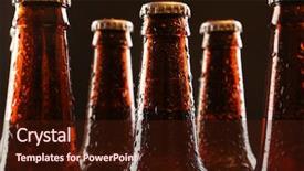  Presentation with beer bottle - Colorful presentation enhanced with glass bottles of beer backdrop and a wine colored foreground