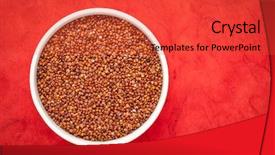  Presentation with gluten free - Amazing slides having glass bowl against mulberry paper backdrop and a red colored foreground