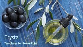  Presentation with pipette - PPT theme featuring glass-bowl-and-pipette background and a ocean colored foreground