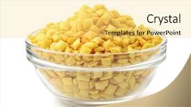  Presentation with glass half full - Colorful presentation enhanced with glass bowl full of mini backdrop and a yellow colored foreground