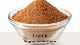  Presentation with cinnamon - Beautiful presentation featuring glass bowl of ground cinnamon backdrop and a coral colored foreground