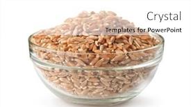  Presentation with organic herbs and letteuce - Slide set consisting of glass-bowl-of-organic-spelt background and a  colored foreground