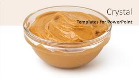  Presentation with peanut - Slide set featuring glass-bowl-of-peanut-butter background and a yellow colored foreground