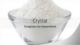  Presentation with flour - PPT layouts consisting of glass bowl of wheat flour background and a light gray colored foreground