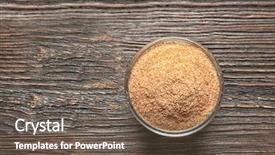  Presentation with bread - Colorful presentation design enhanced with glass bowl with bread crumbs backdrop and a tawny brown colored foreground