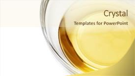  Presentation with cooking oil - Colorful PPT theme enhanced with glass bowl with cooking oil backdrop and a cream colored foreground