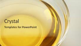 Presentation with cooking oil - Slide deck consisting of glass bowl with cooking oil background and a yellow colored foreground