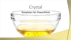  Presentation with cooking oil - Slides consisting of glass-bowl-with-cooking-oil background and a white colored foreground