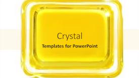 Presentation with cooking oil - Cool new slide set with glass-bowl-with-cooking-oil backdrop and a yellow colored foreground