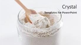  Presentation with dust - Beautiful slide set featuring glass bowl with flour backdrop and a sky blue colored foreground