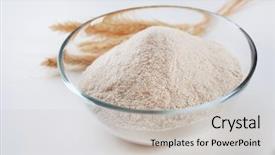  Presentation with dust - PPT layouts enhanced with glass bowl with flour background and a  colored foreground