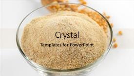  Presentation with grains - Slide deck featuring glass bowl with flour background and a coral colored foreground