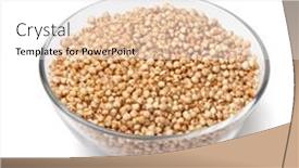  Presentation with quinoa - Presentation theme featuring glass-bowl-with-healthy-puffed background and a white colored foreground