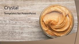  Presentation with peanut butter - Colorful slide set enhanced with glass bowl with peanut butter backdrop and a soft green colored foreground