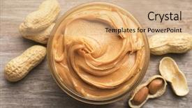  Presentation with peanut butter - Slide deck enhanced with glass bowl with peanut butter background and a coral colored foreground