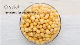  Presentation with water glass - Slide deck featuring glass-bowl-with-peas-soaked background and a lemonade colored foreground