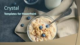  Presentation with quinoa - Amazing slides having glass bowl with tasty quinoa on table backdrop and a tawny brown colored foreground