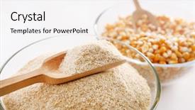  Presentation with grains - Audience pleasing slide deck consisting of glass bowls with flour backdrop and a white colored foreground