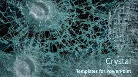  Presentation with broken glass - Amazing slides having glass-broken-into-pieces backdrop and a ocean colored foreground