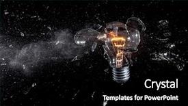  Presentation with black powder explosion the particles - Colorful slides enhanced with glass bulb explosion on black backdrop and a black colored foreground